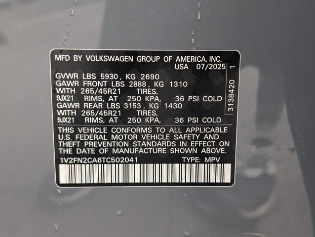 2026 Volkswagen Atlas 2.0T SEL Premium R-Line