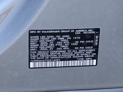 2026 Volkswagen Atlas 2.0T SEL Premium R-Line