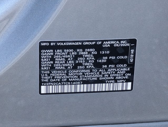 2026 Volkswagen Atlas 2.0T SEL Premium R-Line