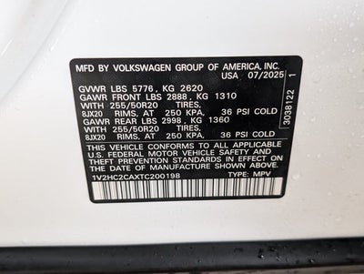 2026 Volkswagen Atlas Cross Sport 2.0T SE w/Technology