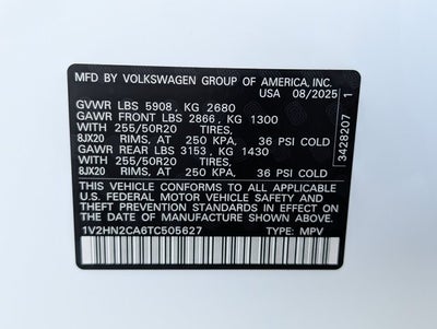 2026 Volkswagen Atlas 2.0T SE w/Technology