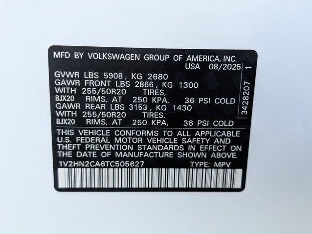 2026 Volkswagen Atlas 2.0T SE w/Technology