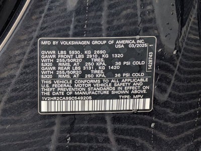 2025 Volkswagen Atlas 2.0T SE w/Technology