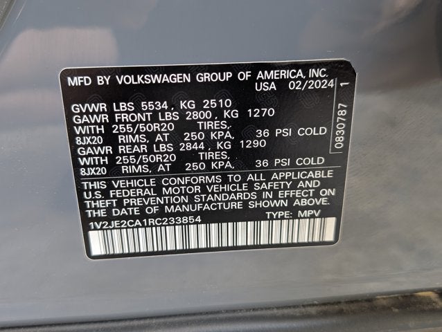 2024 Volkswagen Atlas Cross Sport 2.0T SE w/Technology