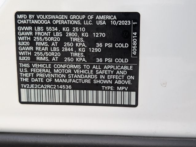 2024 Volkswagen Atlas Cross Sport 2.0T SE w/Technology