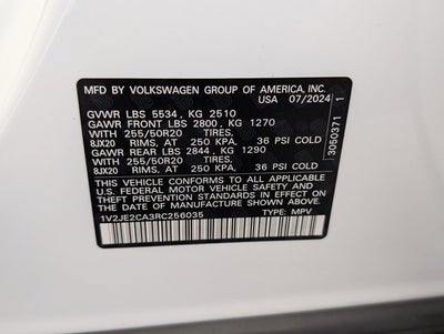 2024 Volkswagen Atlas Cross Sport 2.0T SE w/Technology