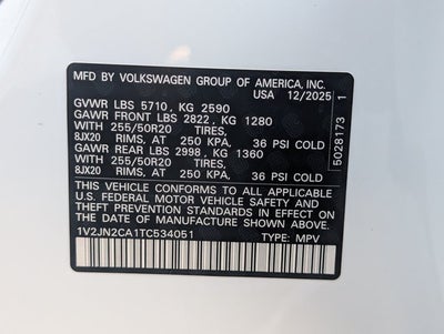 2026 Volkswagen Atlas 2.0T SE w/Technology