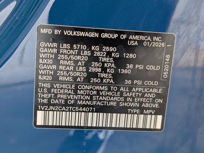2026 Volkswagen Atlas 2.0T SE w/Technology