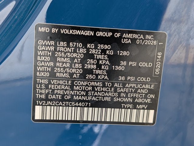 2026 Volkswagen Atlas 2.0T SE w/Technology