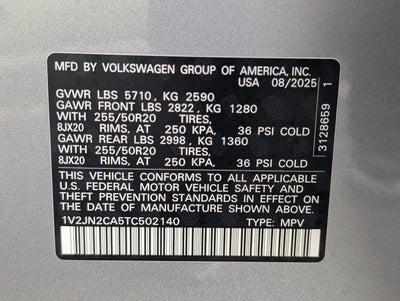 2026 Volkswagen Atlas 2.0T SE w/Technology
