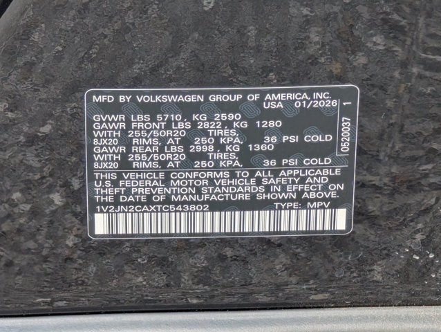 2026 Volkswagen Atlas 2.0T SE w/Technology