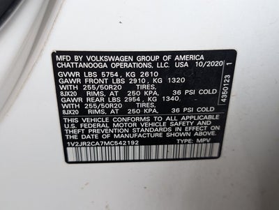 2021 Volkswagen Atlas 3.6L V6 SE w/Technology