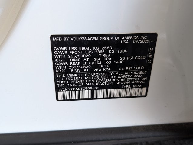 2026 Volkswagen Atlas 2.0T SE w/Technology