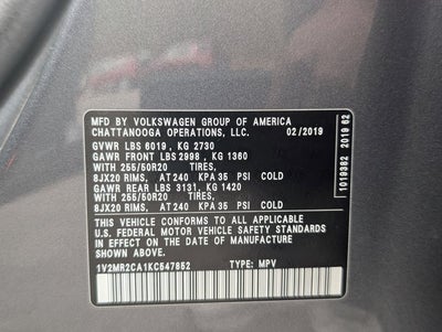2019 Volkswagen Atlas 3.6L V6 SEL
