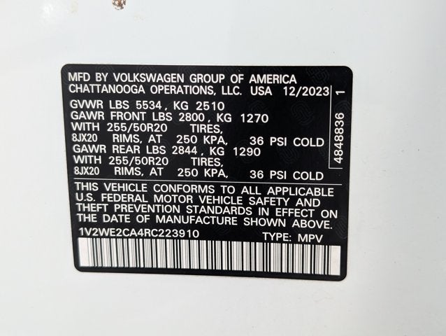 2024 Volkswagen Atlas Cross Sport 2.0T SE w/Technology