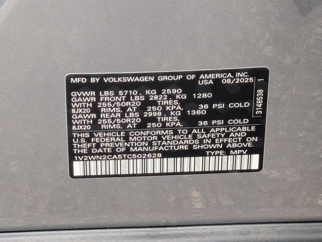 2026 Volkswagen Atlas 2.0T SE w/Technology