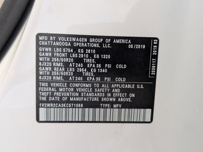 2019 Volkswagen Atlas 3.6L V6 SE w/Technology