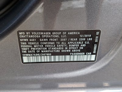 2020 Volkswagen Passat 2.0T R-Line