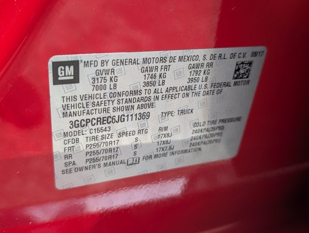 2018 Chevrolet Silverado 1500 LT