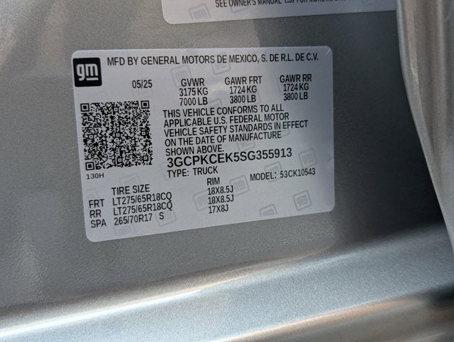 2025 Chevrolet Silverado 1500 Custom Trail Boss