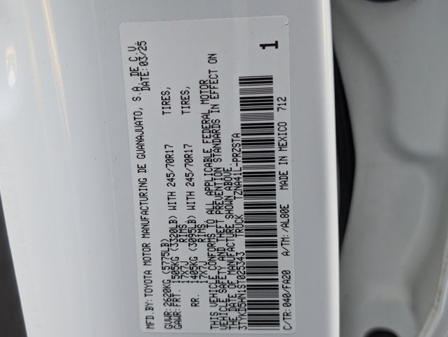 2025 Toyota Tacoma 2WD SR