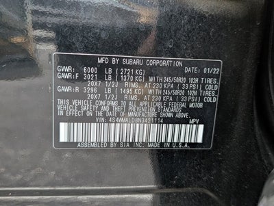 2022 Subaru Ascent Limited