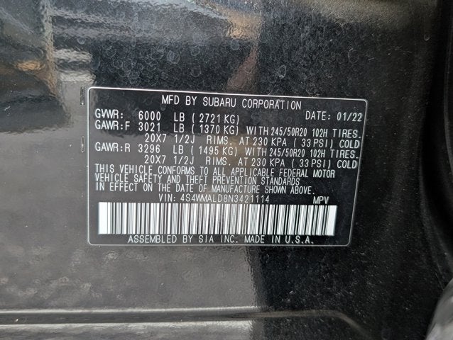 2022 Subaru Ascent Limited