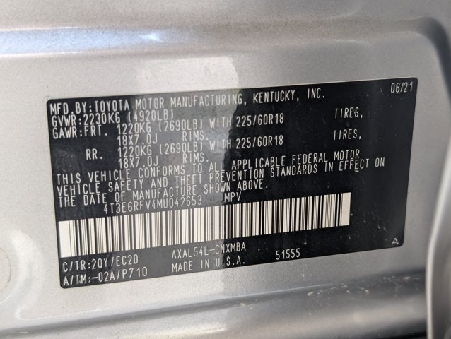 2021 Toyota RAV4 Hybrid XSE
