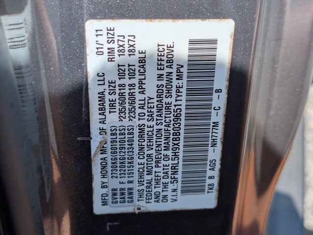 2011 Honda Odyssey Touring