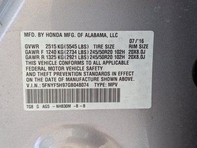 2016 Honda Pilot Touring