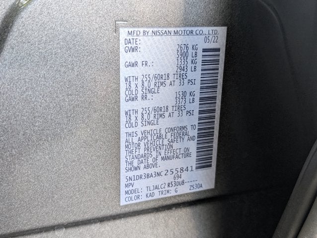 2022 Nissan Pathfinder SV