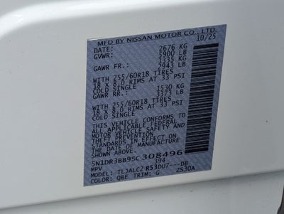2025 Nissan Pathfinder SV