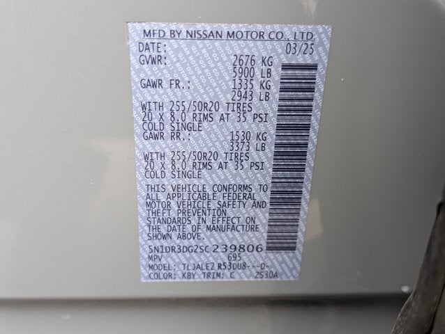 2025 Nissan Pathfinder Platinum