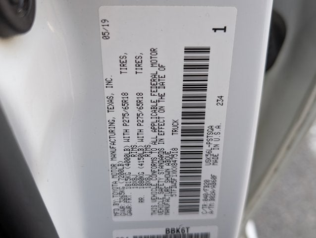 2019 Toyota Tundra 4WD SR5