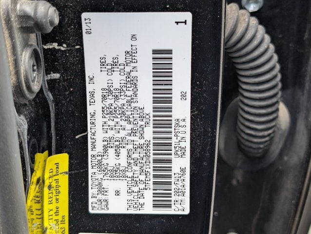2013 Toyota Tundra 2WD Truck CrewMax 4.6L V8 6-Spd AT (Natl)