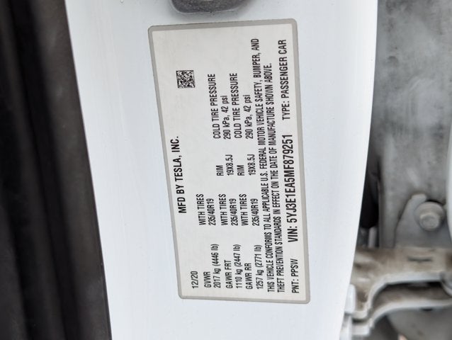 2021 Tesla Model 3 Standard Range Plus