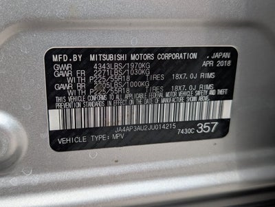2018 Mitsubishi Outlander Sport LE 2.0
