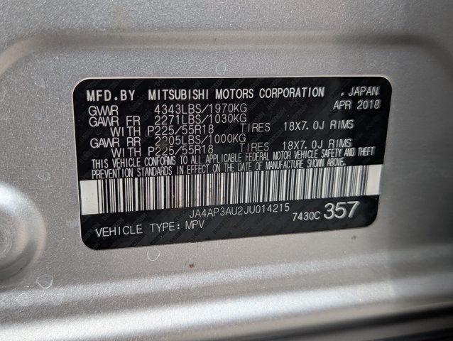 2018 Mitsubishi Outlander Sport LE 2.0