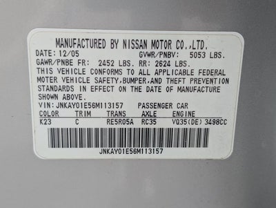 2006 INFINITI M35 4dr Sdn