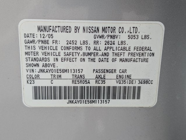 2006 INFINITI M35 4dr Sdn