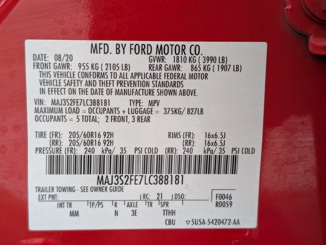 2020 Ford EcoSport S