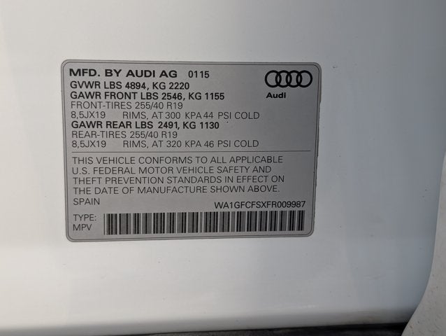 2015 Audi Q3 2.0T Prestige
