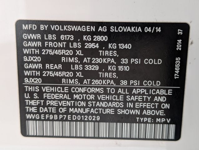 2014 Volkswagen Touareg Exec