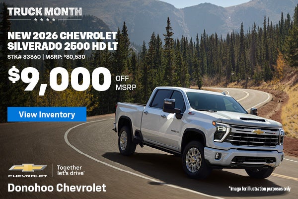 Save up to $9,000 off MSRP on a new 2026 Silverado 2500