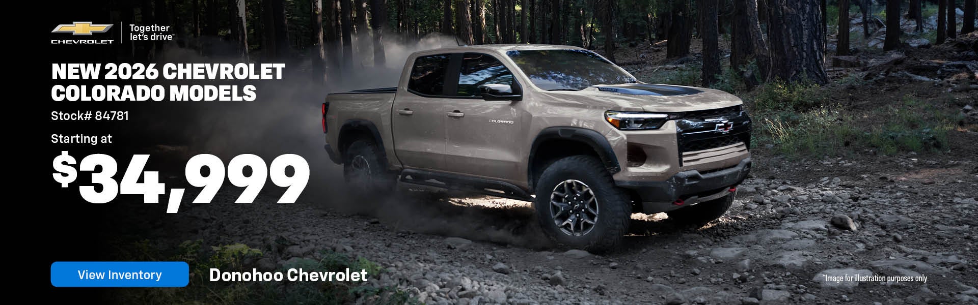 New 2026 Chevy Colorado Starting at $34,999 in Fort Payne