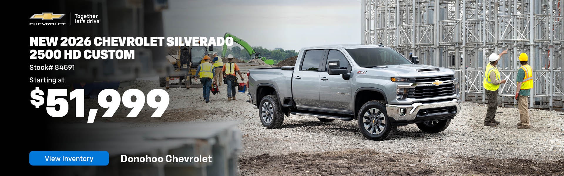 New 2026 Chevy Silverado 2500 HD Custom Starting at $51,999