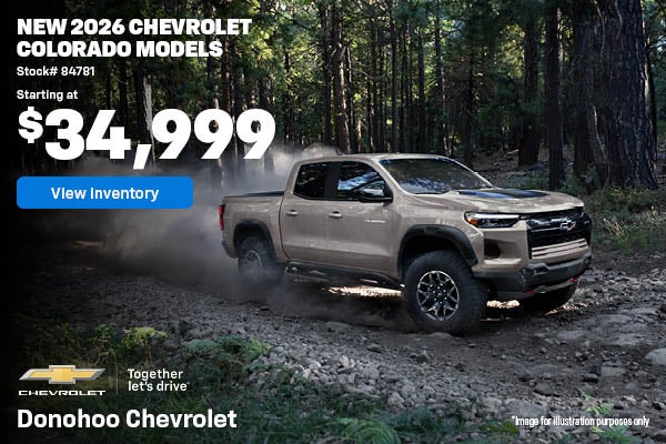 New 2026 Chevy Colorado Starting at $34,999 in Fort Payne