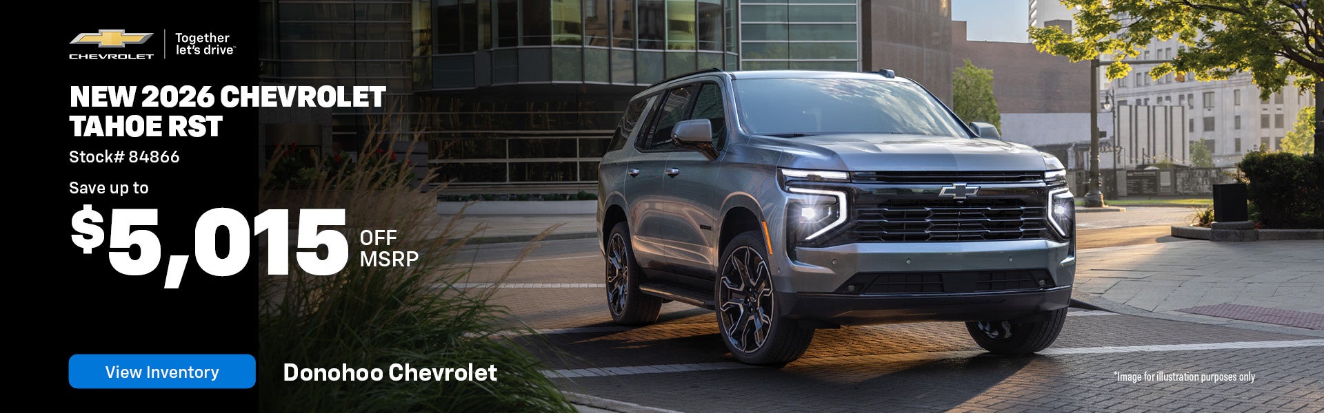 Save on a New 2026 Chevy Tahoe RST in Fort Payne, AL