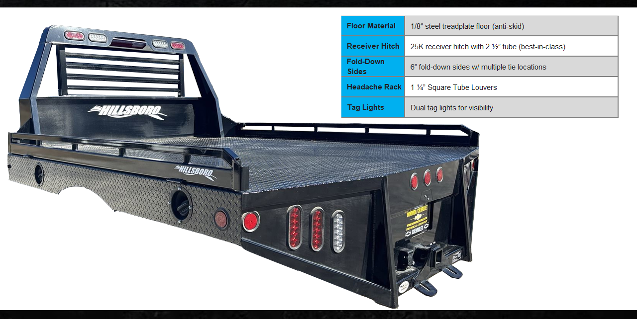 Hillsboro G2 Steel Truck Bed